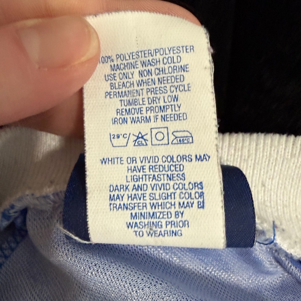 VTG 90s Umbro blue and white striped soccer jersey #13 Small. - Picture 9 of 9
